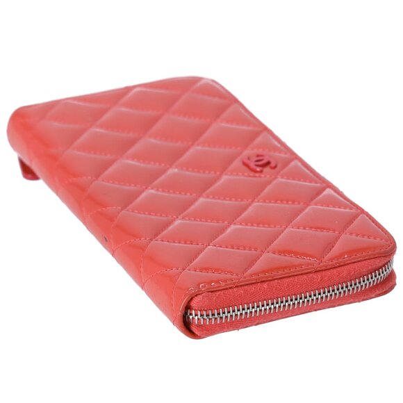 CHANEL Matelasse Long Wallet Pink Patent Leather - Picture 4 of 7